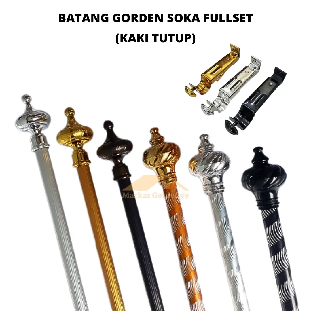 Besi gorden full set | tiang gorden 1 meter 1 set | gagang gorden jendela | tongkat gorden | batang gorden full set gratis ongkir