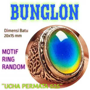 Cincin batu segoro bunglon 20mm ajaib bisa berubah warna / zultanite cange color / cincin sulap magic Rings Akik Elegan