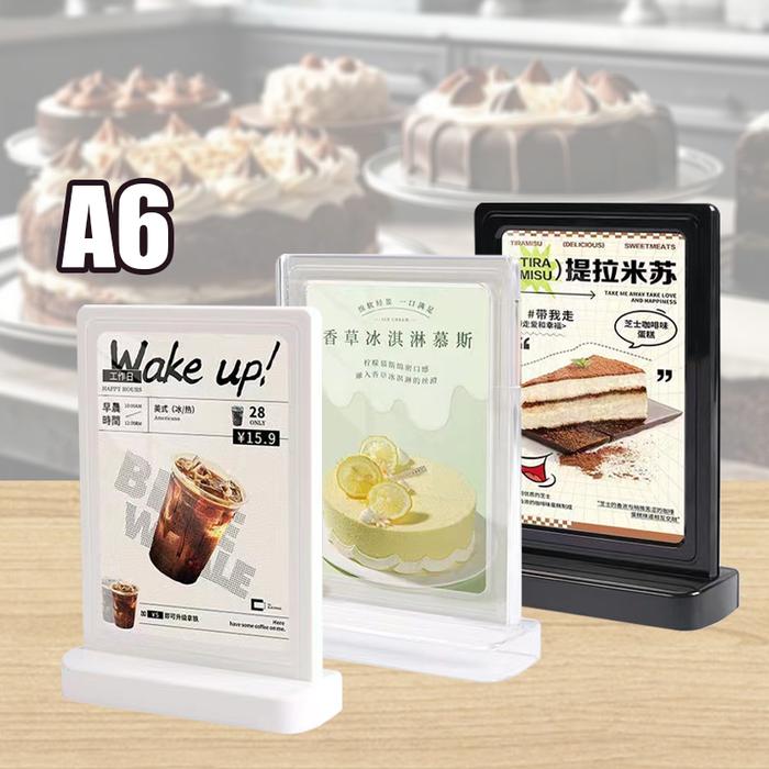 Promo A6 Stand Akrilik Stand Menu Holder Brosur untuk Cafe Rumah ...