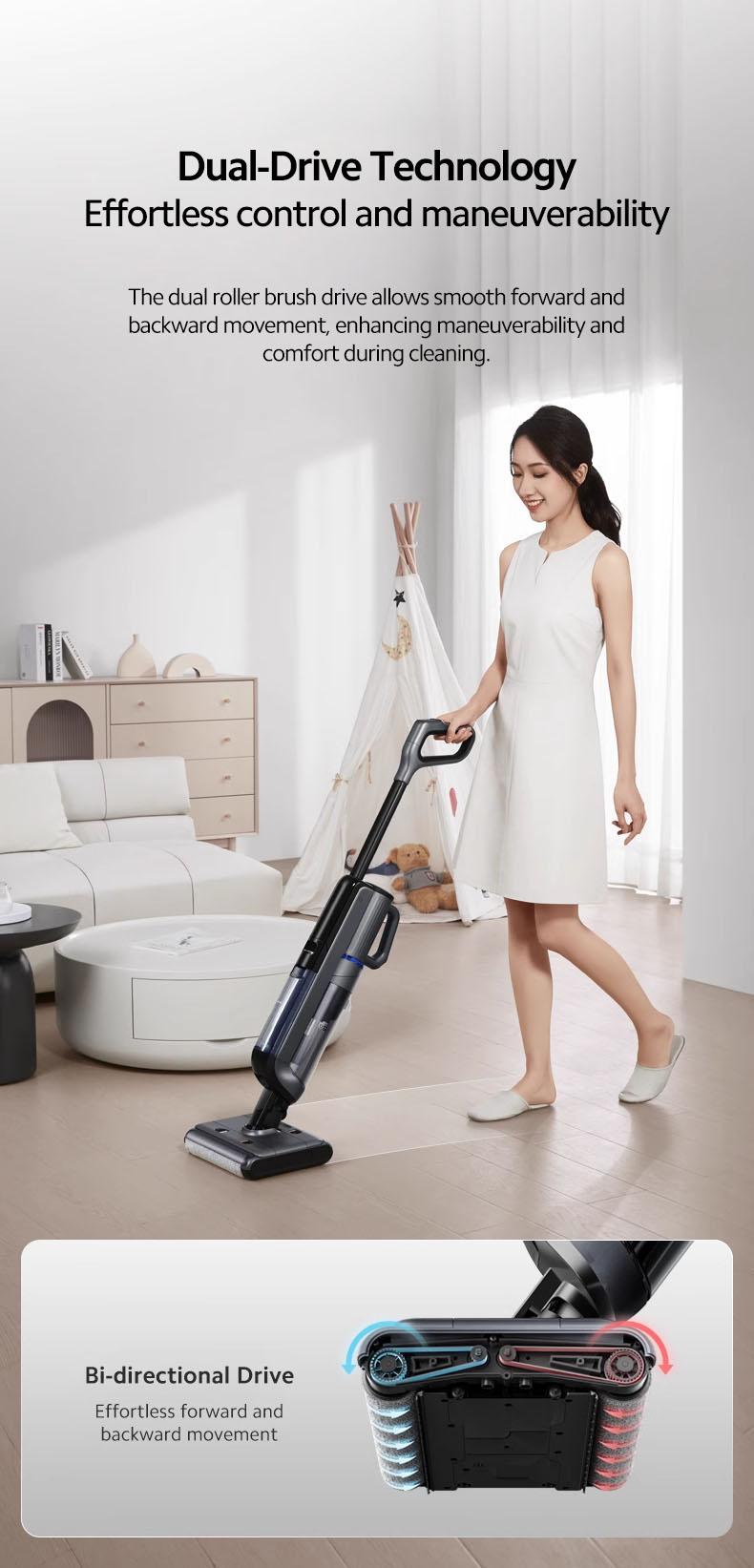 Product Introduction of Vaqoo Q09 Wet Dry Vacuum Cleaner Smart Auto Dirt Detection Self-Cleaning Sterilisation 39