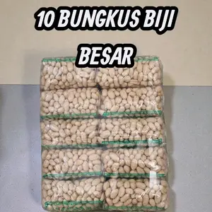 10 BUNGKUS KACANG KUPAS ASLI TUBAN BESAR 250 gram X 10 =2'5 kg Kualitas Terbaik untuk Camilan Sehat (BIJI BESAR)