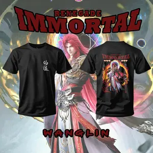 XIAOXIAO - Kaos Wanglin1 Renegade Immortal / Cotton Combed 24s / Baju Donghua / Kaos Donghua Kaos Distro Terbaru Pria Wanita Unisex Kaos Anime Kaos Murah