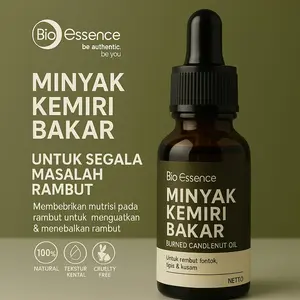Minyak Kemiri Bakar Bio Essence – Nutrisi Alami untuk Menguatkan & Menebalkan Rambut Rontok 60ml