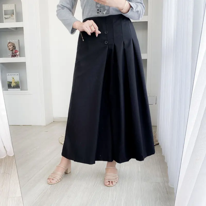 Celana Kulot Katun Barens Pants - Celana Panjang Casual Wanita Linen Rocela Bawahan Muslim Celana Kekinian 3