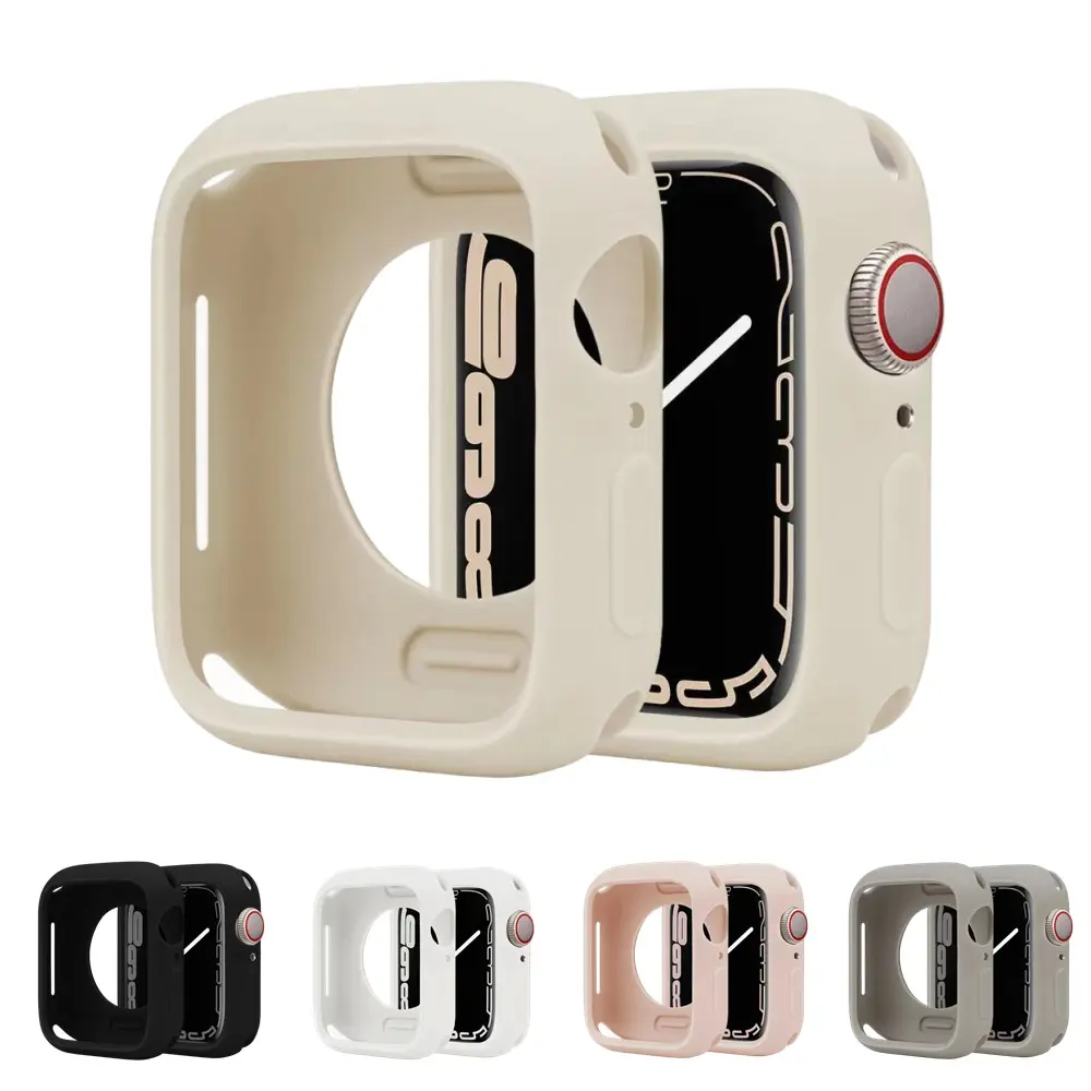 Vỏ đồng Đồng Hồ Apple, Chất liệu silicon mềm, Tương thích với Apple Watch S8 / 7 / 6 / 5 / 4 / 3 / 2 / 1 / SE2 ULTRA, Chống trầy xước, Vỏ iWatch, Kích thước 49MM / 45 / 44 / 42 / 41 / 40 / 38, Thiết kế rỗng, Ánh sao