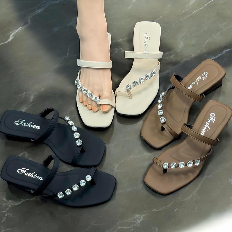 Dép Cao Gót Nữ cao 3p dây đan chéo 3 màu dịu dàng yểu điệu Giày Bánh Bèo