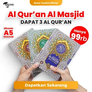 Al Qur'an 100 ribu dapat 3 Al Qur’an Al Masjid Spesial Waqaf Khat Bombay 18  Baris