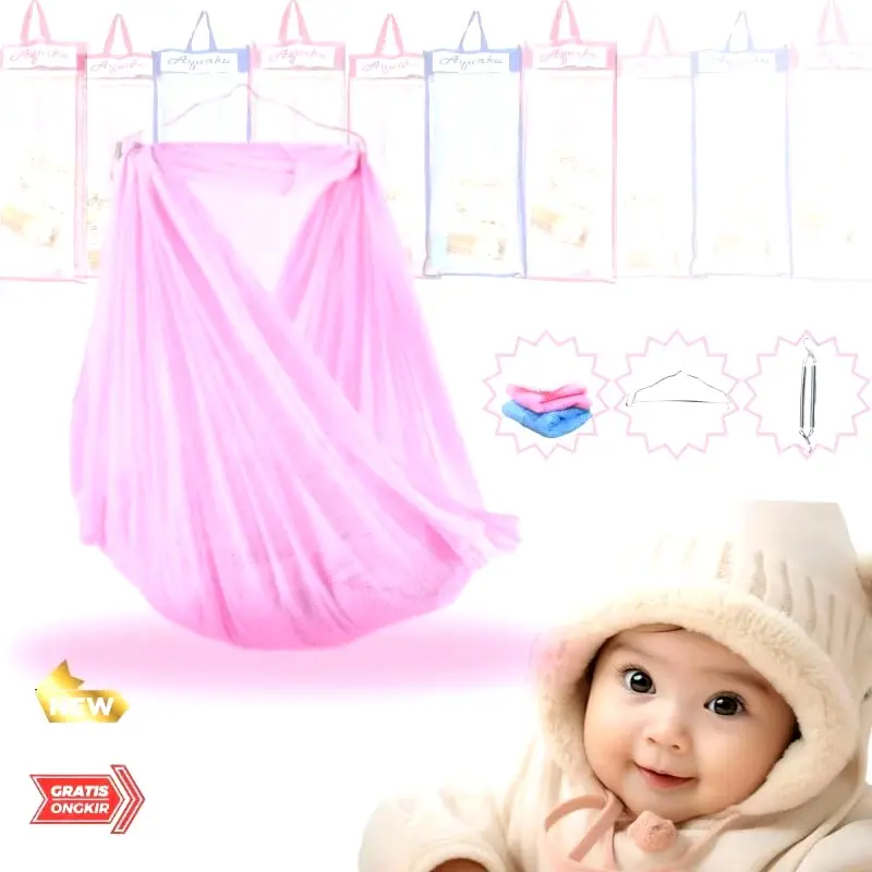 1 Set Ayunan Kelambu Per 2 dan Besi Hanger Segitiga 2