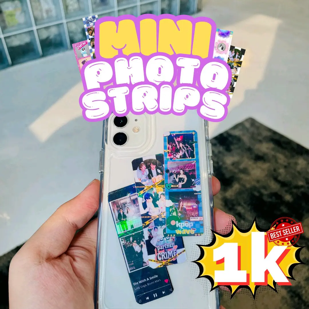 CETAK FOTO MINI PHOTO STRIP FREE CUSTOM DESAIN COCOK UNTUK DIBELAKANG HP