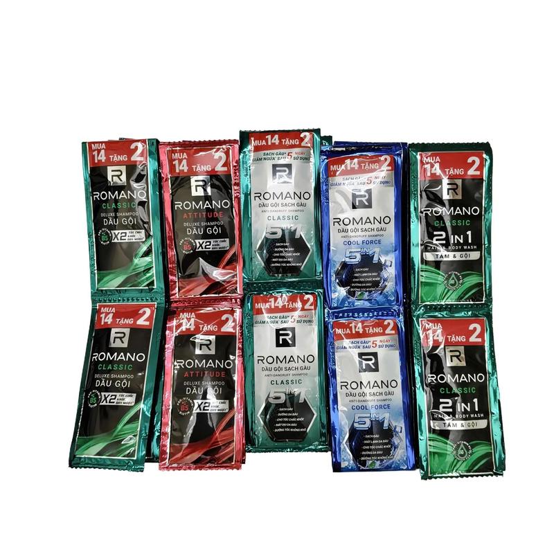  Dây dầu gội Romano 16 gói   Mẫu mới   