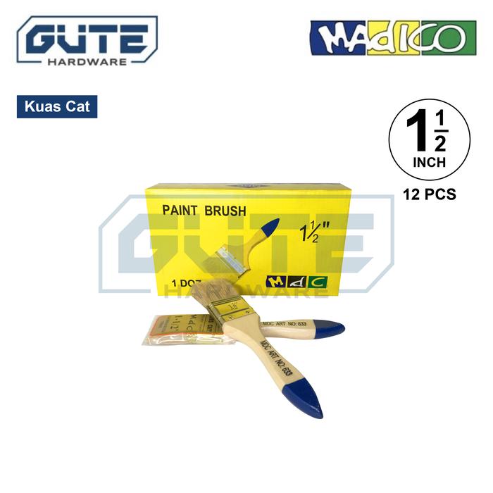 Gambar (Doz) Kuas Cat Vernish "MADICO" Berbagai Ukuran / Kuas Tembok - 3/4 = 24 Pcs dari Gute Hardware Kota Surabaya 5 Tokopedia