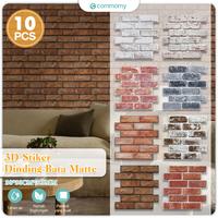 Gambar 【COD】Commomy 10Pcs 3D Matte PVC Brick Wall Panel 30x30cm Self Adhesive Waterproof White Brick Sticker Dinding Industrial Loft Dekorasi Rumah Dapur Kamar Mandi Cafe Feature Wall DIY - Brown-Gray Brick 5PCS dari Commomy decor Kab. Tangerang 1 Tokopedia