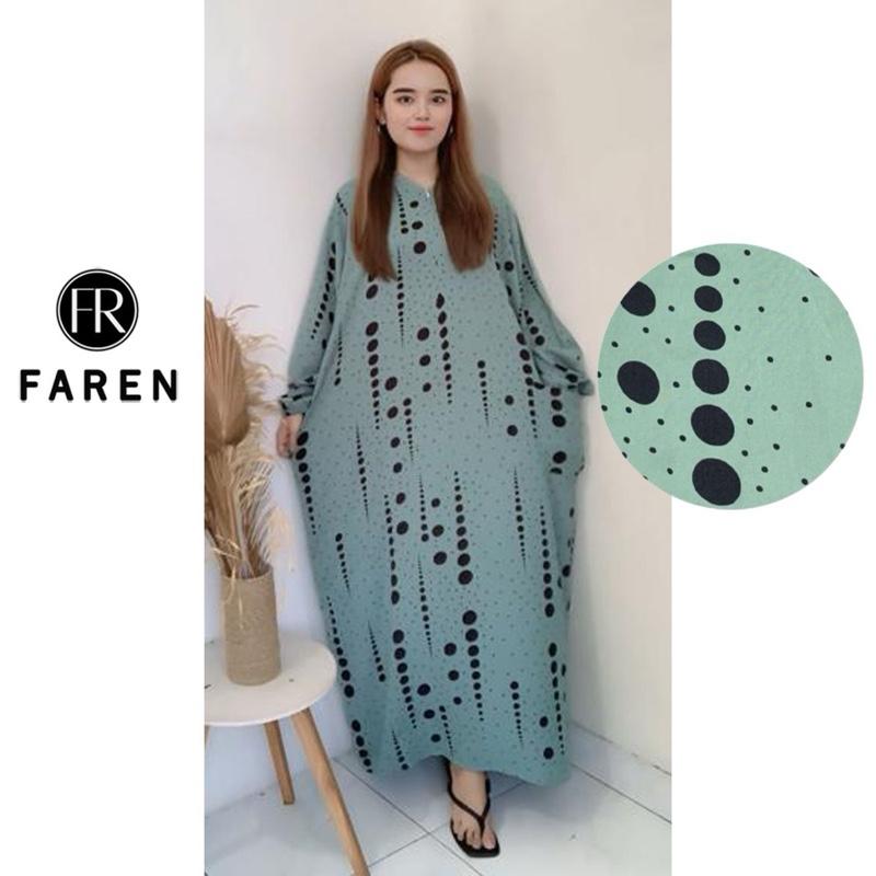 Daster Faren - Gamis Busui Panjang  Muslim Jumbo Dress Rayon Motif Kekinian Wanita 5