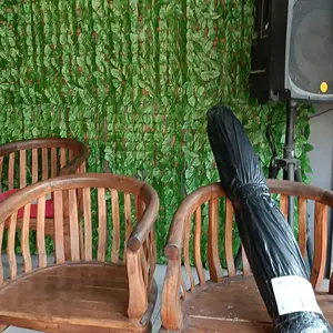 Daun Rambat Sintetis/Plastik Dinding Rumput Buatan/Daun Pagar Roll Artificial Hias/Tanaman Hias Sintetis/Daun Hias/Daun palsu/Rumput Hias/Tanaman Hiasan Daun/Daun Rambat Dinding