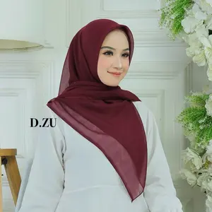 Jilbab Paris Jadul Premium Hijab Segi Empat Old Polos Kerudung Varisha Dua Sisi Basic Voal Muslim Nyaman Square Katun
