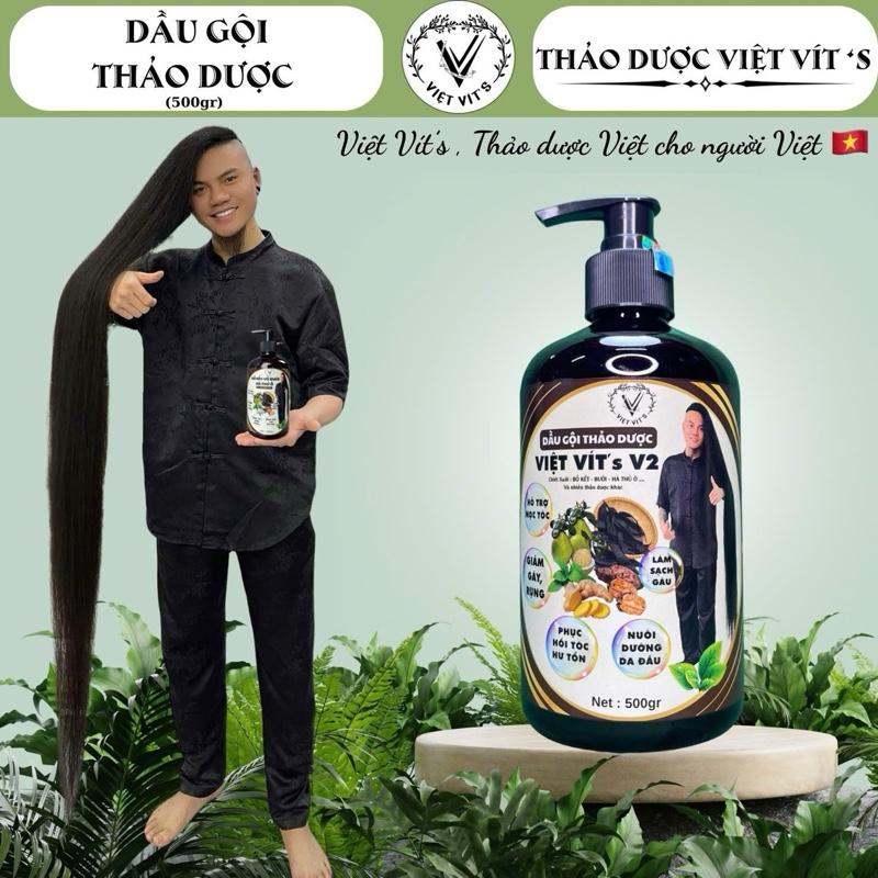Dầu Gội Thảo Dược Việt Vít's V2 [ Chai 500ml ] [ Trị Rụng Tóc - Hỗ Trợ Kích Mọc Tóc - Giúp Sạch Gàu - Sạch Nhờn Da Đầu ] dùng cho Nam và Nữ