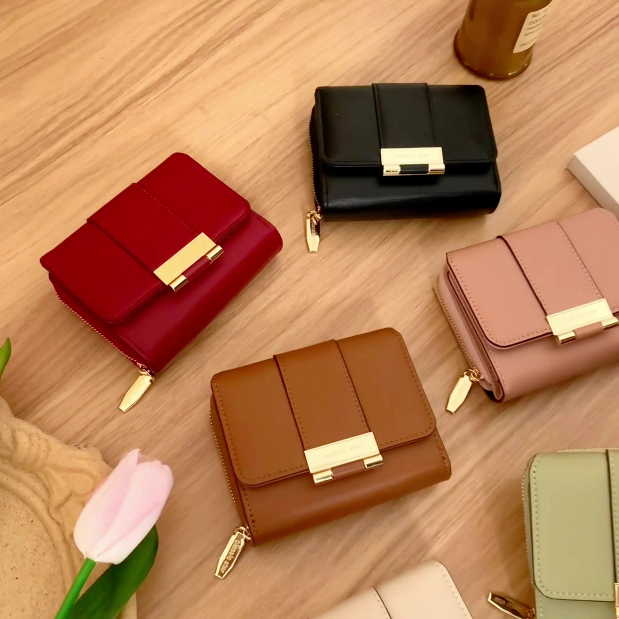 Korean Cute Wallets For Women High Quality Multi-card Slot Women's Coin Purse Card Money Zipper Wallet For Girls，K97