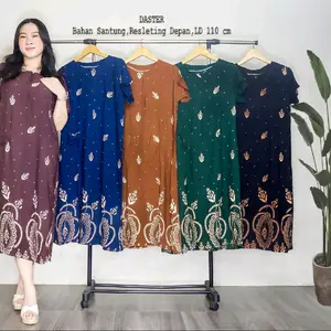 Daster busui kekinian ressleting depan kain rayon Bumil