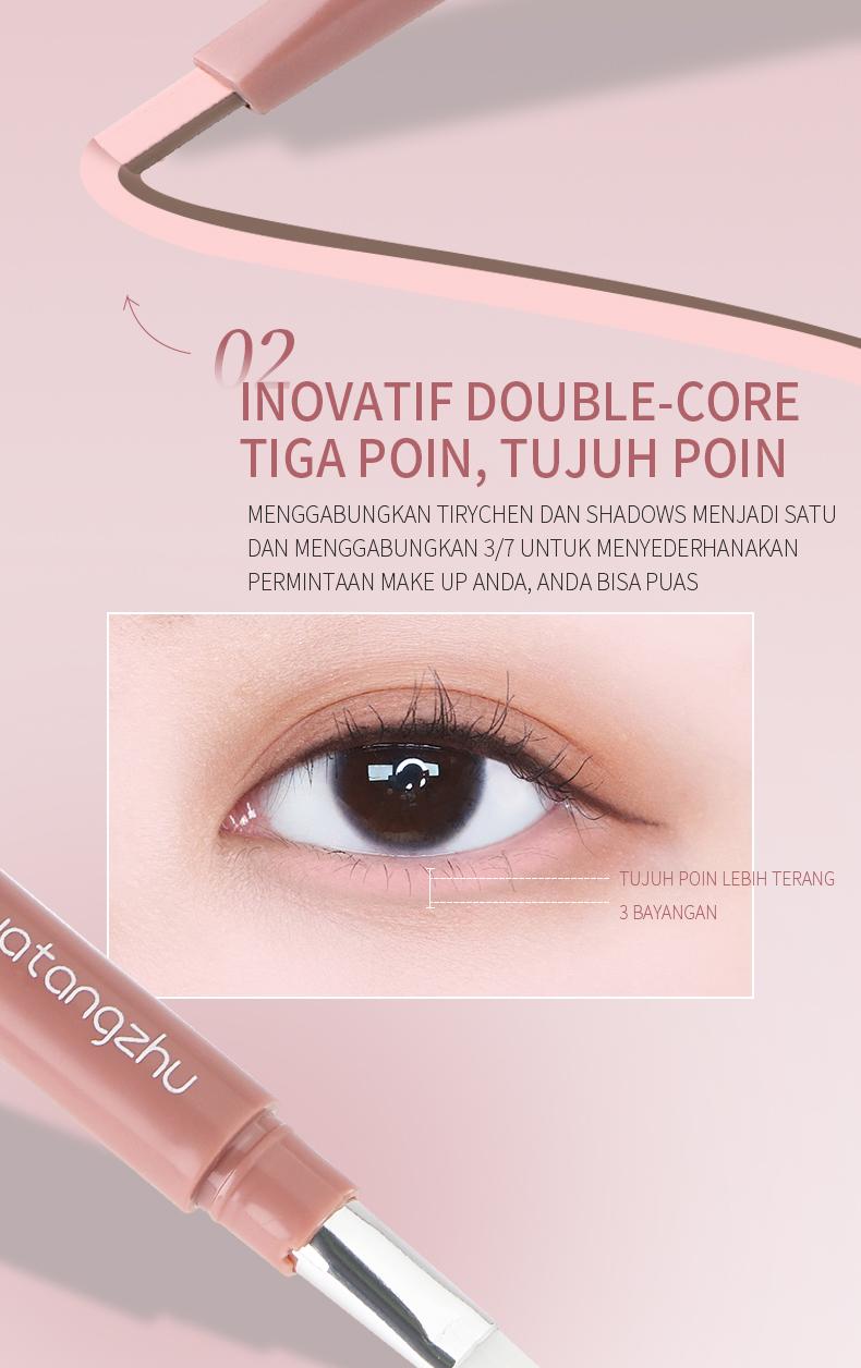 Penyorot bawah mata 2-in-1, tahan air dan tahan keringat, dua ujung, menggabungkan penyorotan dan pencerahan dalam satu.