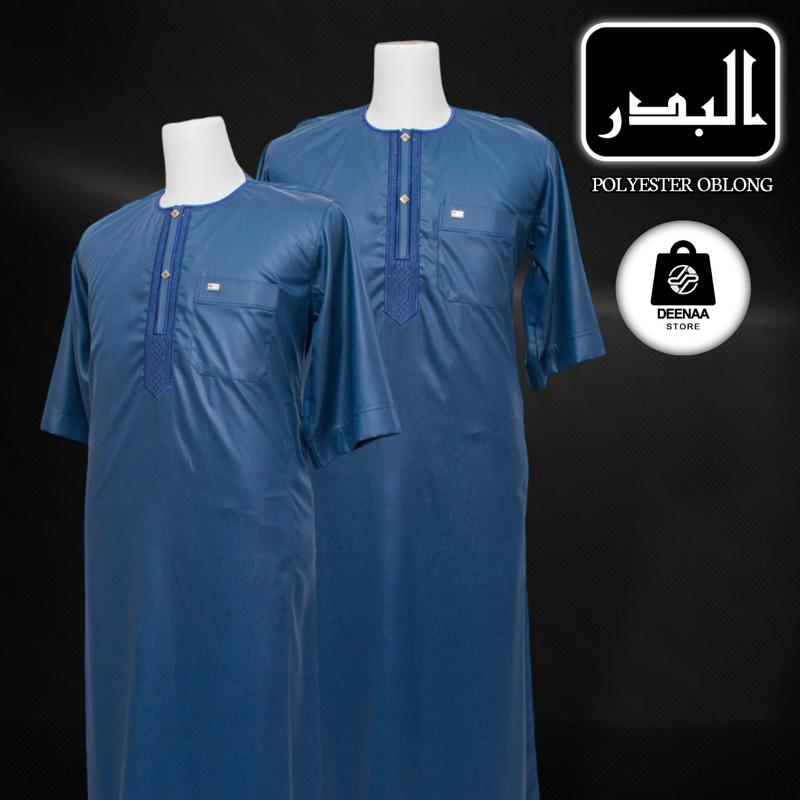 Jubah Al-Badar Polyester Oblong Ikaf Gamis Pria Busana Muslim 1