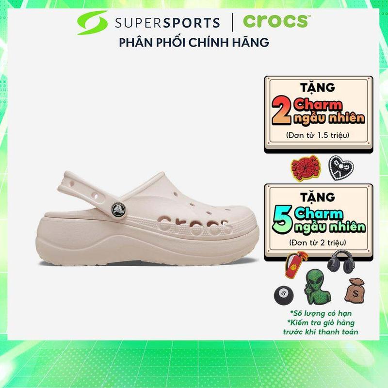  Giày Clog Nữ Crocs Baya Platform - Hồng - 208186-6PI 