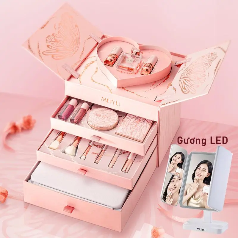 High end and luxurious MEIYU,YOULIYOULA, HLOFF,O'CHEAL Makeup Gift