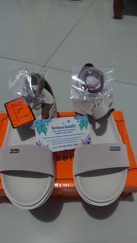 Product Review of Le Bianca AT 22-01 Sepatu Sendal Wedges Anak Perempuan Wanita Simple Fashion from f**a 0