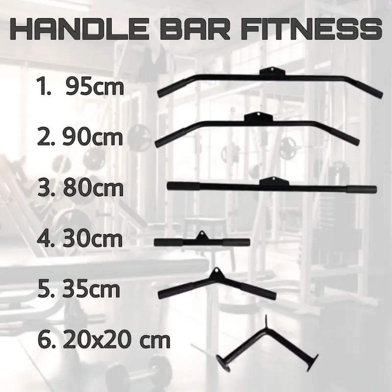 Handle Bar Gym Fitness Stang Pulldown olahraga tricep bicep Stik barble Pull up Handlebar