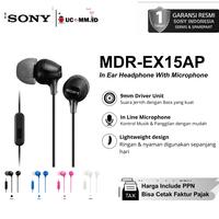 Gambar Sony MDR-EX15AP In-Ear Heaphone With Microphone Original Garansi Resmi - Black dari Ucomm.ID Store Kota Surabaya 1 Tokopedia