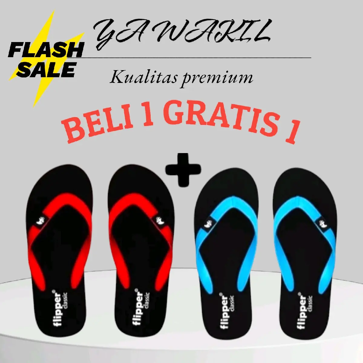 (06) Sandal Jepit Pria Terbaru - Sendal Distro Murah Keren (BELI 1 GRATIS 1) -