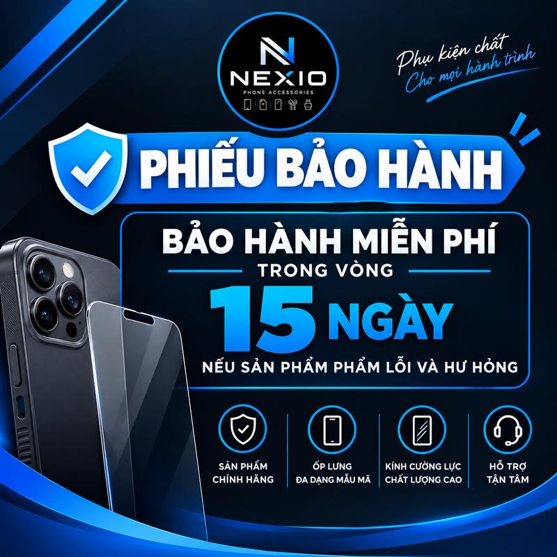Phiếu bảo hành khi mua kính cường lực hoặc bất kì sản phẩm nào từ Nexio