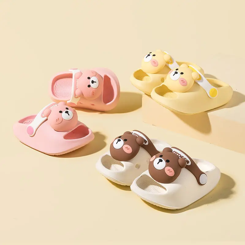 2025 summer new children's slippers indoor summer boys' and babies' and boys' and girls' home cool slippers soft sole lightweigh