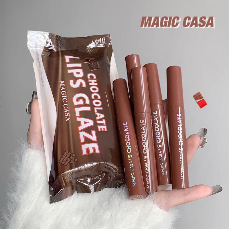 Product Introduction of 【TOP】Chocolate five lipstick set matte finish non-fading lipstick female student 1