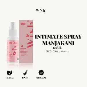 Wish Boyke Manjakani Spray 60ml - Spray Herbal Wanita, Bebas Bau & Segar Sepanjang Hari Perawatan Kewanitaan