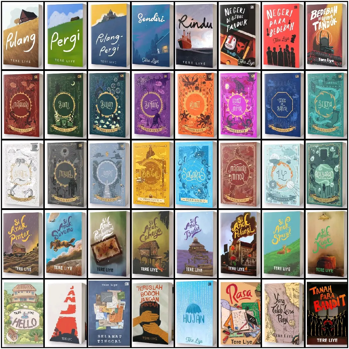NOVEL TERE LIYE BEBAS PILIH JUDUL / PULANG PERGI / SELAMAT TINGGAL / SESUK / TENTANG KAMU / MATAHARI MINOR / LUMPU / SI PUTIH / NEGERI DI UJUNG TANDUK / CEROS DAN BATOZAR / NEGERI PARA / RASA / SAGARAS / MATAHARI / BULAN / JANJI / ALDEBARAN