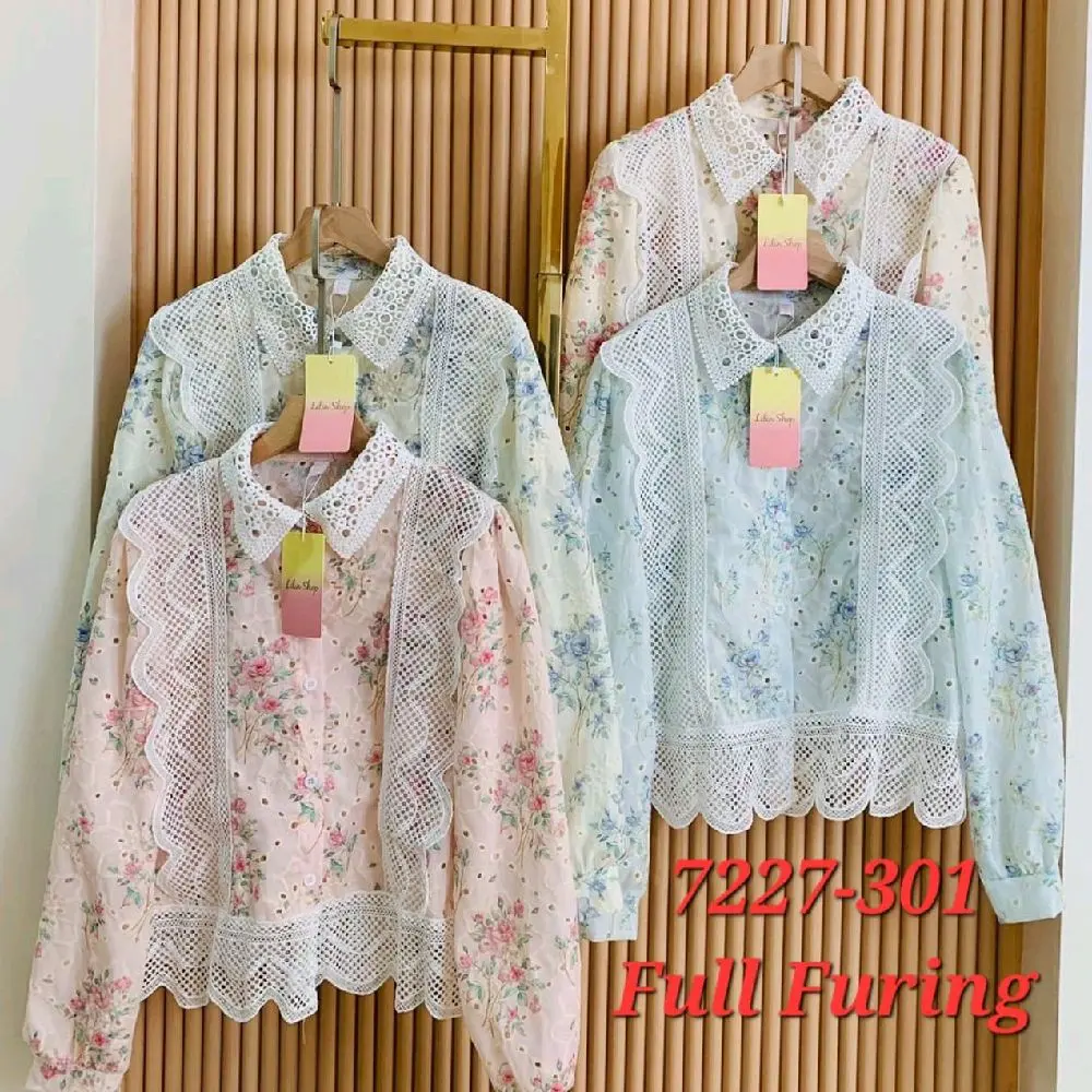 KEMEJA KATBOL BUNGA WANITA IMPORT