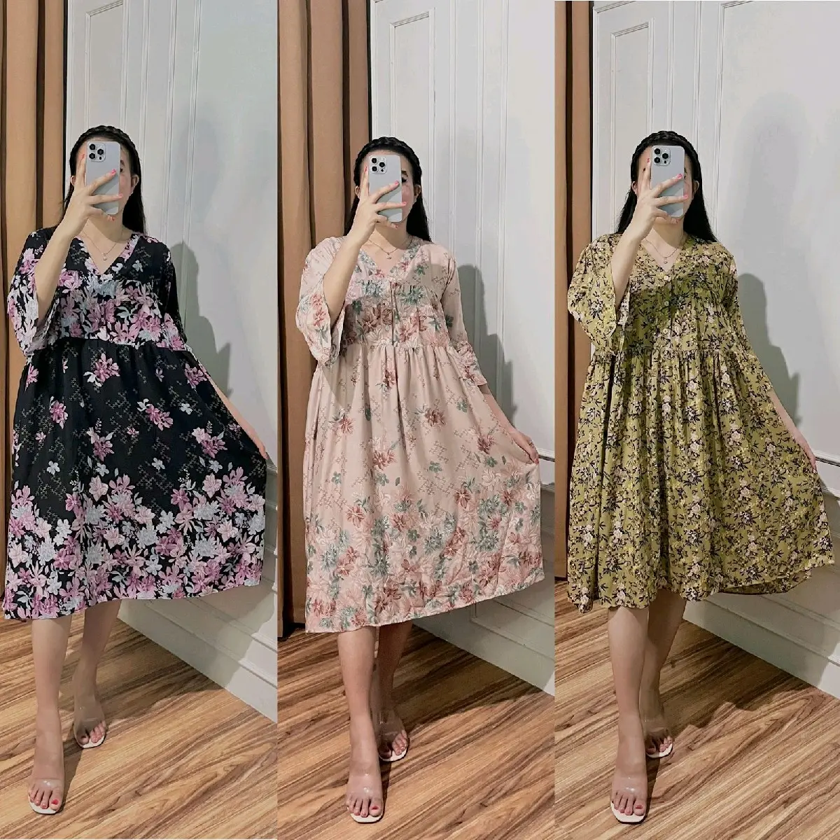 Flowvi Dress Daster Nyaman Bumil Busui Friendly