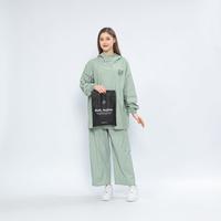 Gambar Jas Hujan Hoodie Rainpro Pria Wanita Bahan tebal Kuat Elastis Anti rembes Anti Sobek Mantel Pvc Setelan Stylish - Hitam, L dari KHN Store Kab. Sumedang 4 Tokopedia