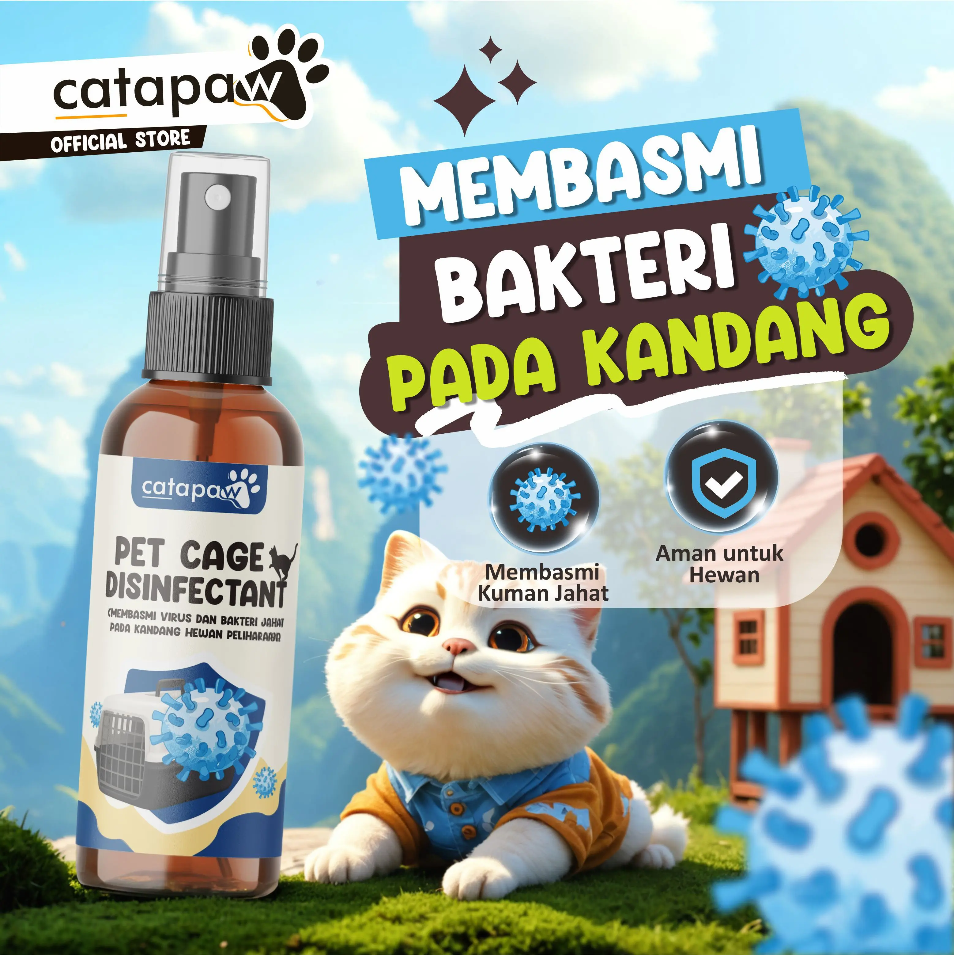 CATAPAW Pet Disinfektan Kandang Hewan Anti Bakteri Virus