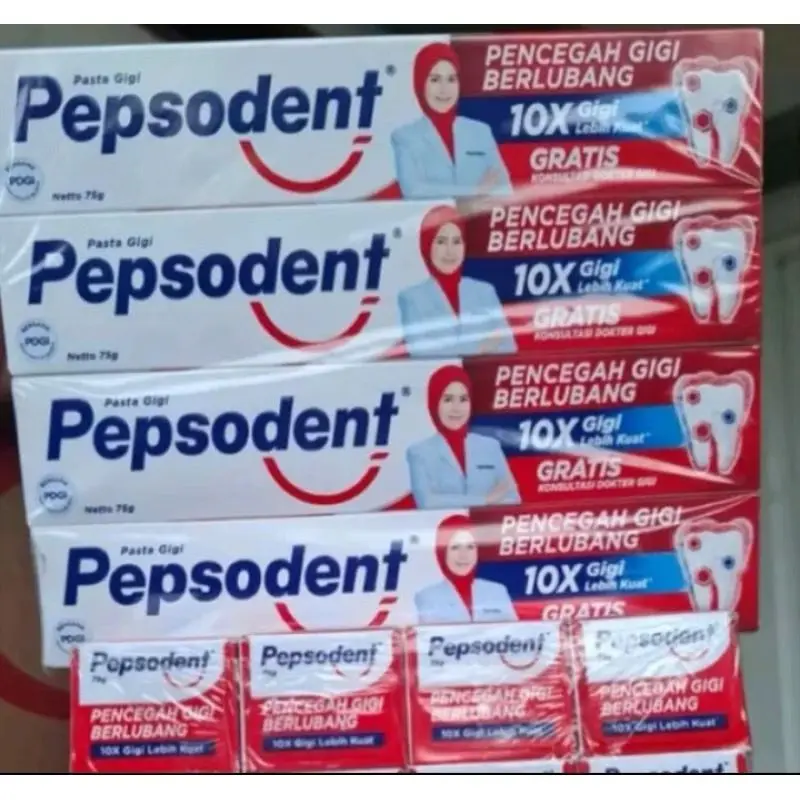 6Pcs Pepsodent 75gr Pasta Gigi Pepsodent Merah Putih 2