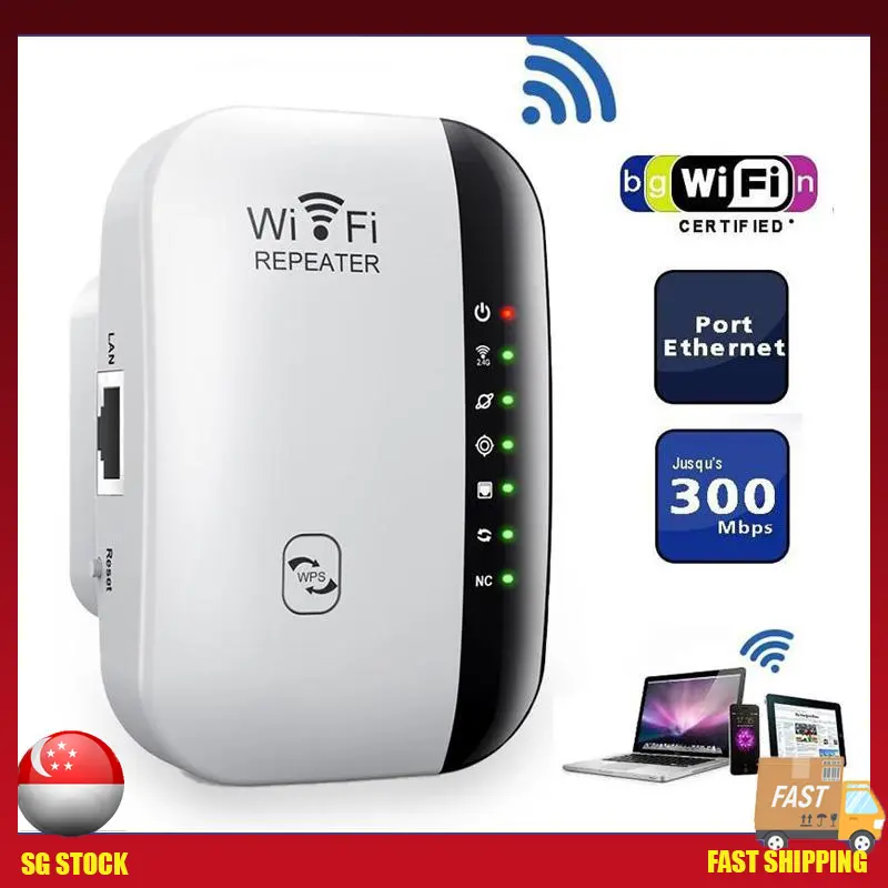 Wireless Wifi Repeater Wifi Booster Network Signal Amplifier 300Mbps Small Gimmick Router Extender Launch Enhancement