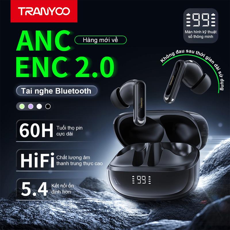   Độc quyền TikTok Shop  Tai Nghe Bluetooth 5.4 M6 ANC ENC Công Nghệ Chống Ồn Tốt HiFi Chức Năng Nghe Gọi Chơi Game Thời Lượng Pin Lên Đến 6 Giờ -  Bảo Hành Chính Hãng Nhét Tai Nghe Nhạc Earphone di động trong tai Không Dây bass Wireless tai nghe tranynoo 