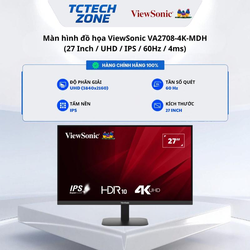 Màn hình đồ họa ViewSonic VA2708-4K-MHD IPS 4k 100%