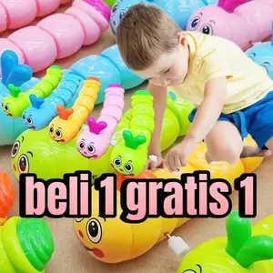 ￼Mainan Bayi ULAT PUTAR BERGERAK Berjalan / Mainan Ulet Gerak Lucu / Mainan Anak Hewan Gerak [EDUFUNTOYS]