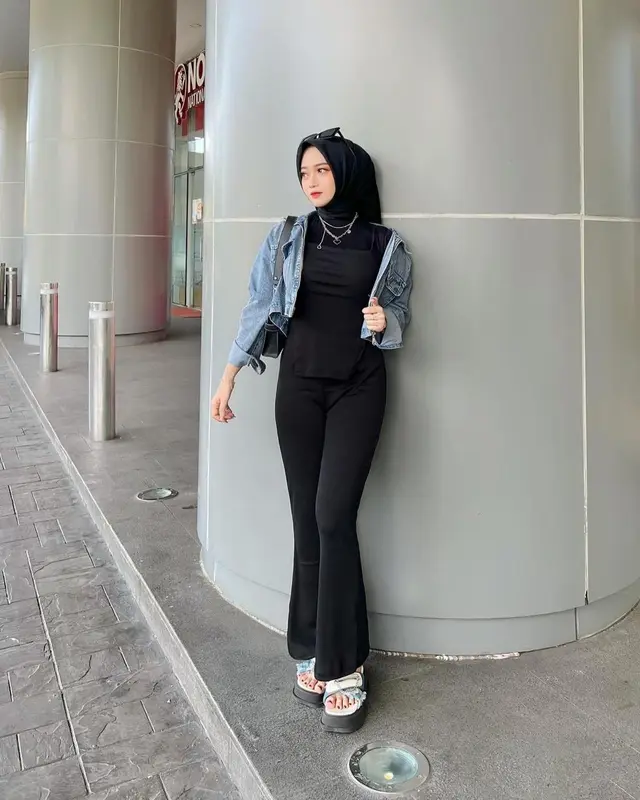Flare Pant Celana Cutbray Wanita Highwaist Bahan Scuba Kekinian Kulot Cutbray Premium 6