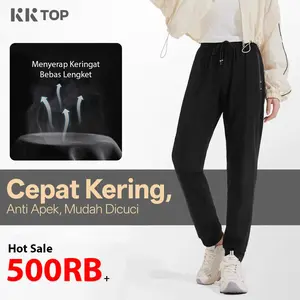 KKTOP Celana Jogger Wanita Celana Olahraga High Waist Sport Sejuk Bernapas Lembut Cocok untuk Badminton, Padel (C003)