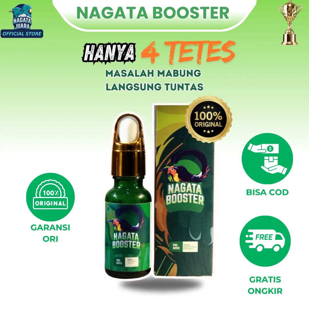 Paket Bundling NAGATA Original | Vitamin Untuk Penggacor Burung 3x Tetes Langsung Gacor | Bisa COD
