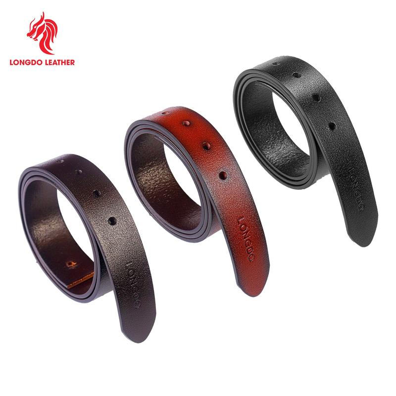 Dây thắt lưng nam không mặt bản 3.8cm da trâu một lớp - Thương hiệu Longdo Leather - TL02