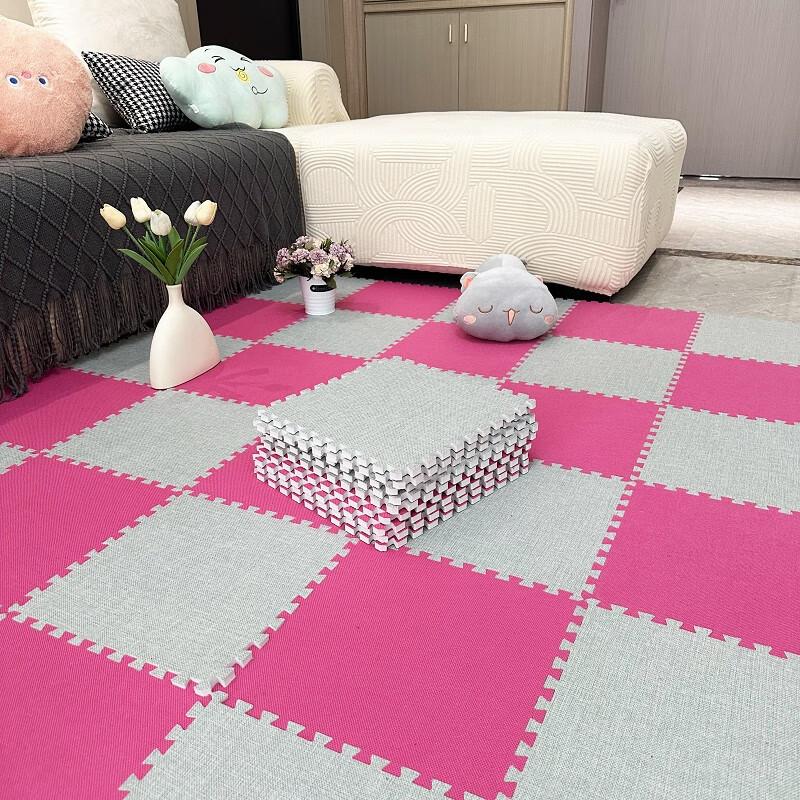 Puzzle mat Shaggy Carpet Tikat Bulu Plush Carpet 30x30cm baby floor mat Non slip rug carpet 7