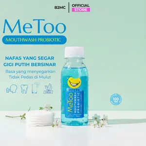 Metoo Mouthwash Probiotik 100ml Obat Kumur Penghilang Bau Mulut | Anti Bakteri & Segar Sepanjang Hari Membersihkan Penyegar